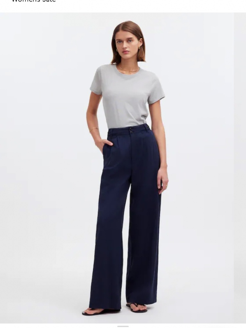 Madewell - Harlow Petite Wide Leg - Navy, 2P, NWOT